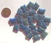 25 12mm Matte Blue/Yellow Marble Butterflies
